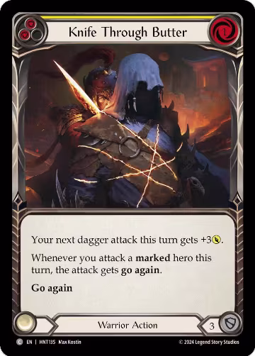 Knife through Butter (Yellow) (HNT135), The Hunted — Flesh & Blood card price