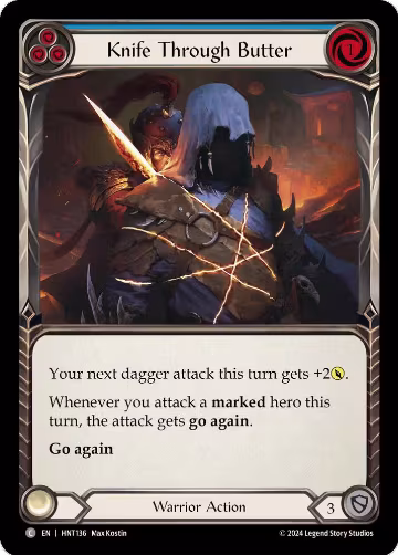 Knife through Butter (Blue) (HNT136), The Hunted — Flesh & Blood card price