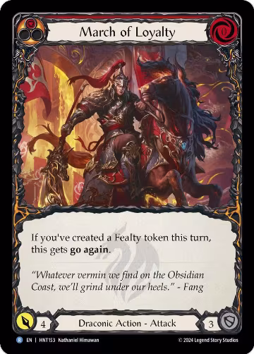 March of Loyalty (Red) (HNT153), The Hunted — Flesh & Blood card price