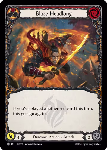 Blaze Headlong (Red) (HNT157), The Hunted — Flesh & Blood card price