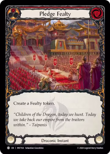 Pledge Fealty (Red) (HNT164), The Hunted — Flesh & Blood card price