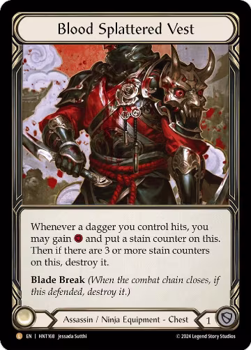 Blood Splattered Vest (HNT168), The Hunted — Flesh & Blood card price