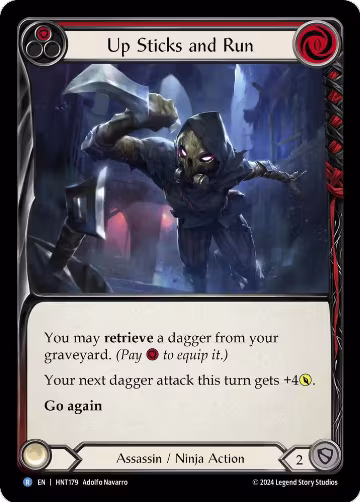 Up Sticks and Run (Red) (HNT179), The Hunted — Flesh & Blood card price