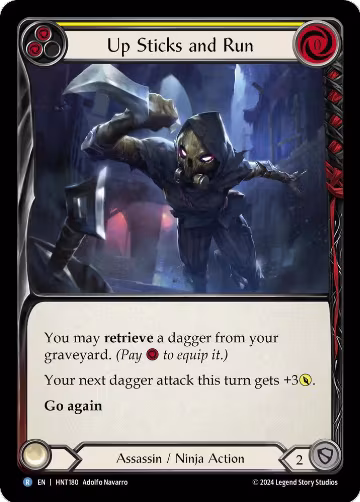 Up Sticks and Run (Yellow) (HNT180), The Hunted — Flesh & Blood card price