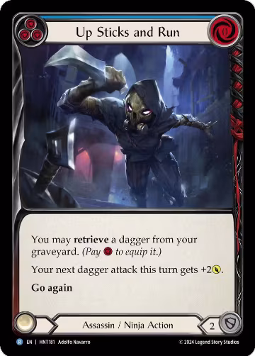 Up Sticks and Run (Blue) (HNT181), The Hunted — Flesh & Blood card price