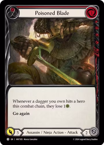 Poisoned Blade (Red) (HNT185), The Hunted — Flesh & Blood card price
