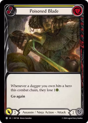Poisoned Blade (Yellow) (HNT186), The Hunted — Flesh & Blood card price