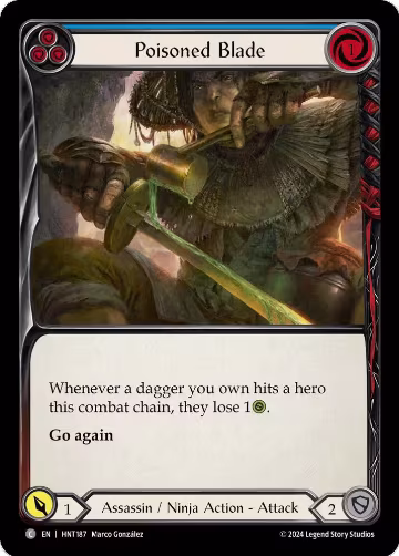 Poisoned Blade (Blue) (HNT187), The Hunted — Flesh & Blood card price