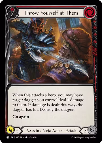 Throw Yourself at Them (Red) (HNT188), The Hunted — Flesh & Blood card price