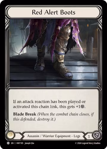 Red Alert Boots (HNT195), The Hunted — Flesh & Blood card price