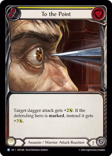 To the Point (Yellow) (HNT200), The Hunted — Flesh & Blood card price