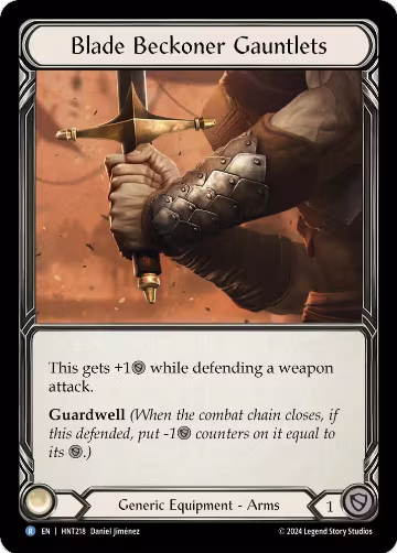 Blade Beckoner Gauntlets (HNT218), The Hunted — Flesh & Blood card price