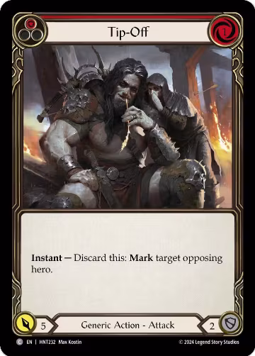 Tip-Off (Red) (HNT232), The Hunted — Flesh & Blood card price