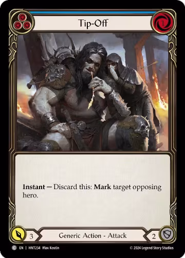 Tip-Off (Blue) (HNT234), The Hunted — Flesh & Blood card price