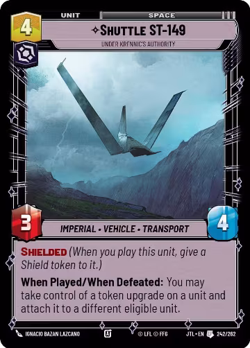 Shuttle ST-149 - Under Krennic's Authority (242/262), Jump to Lightspeed — Star Wars card price