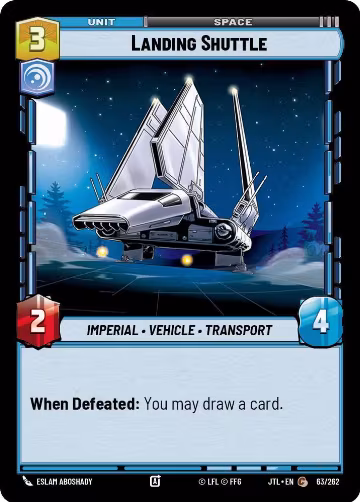Landing Shuttle (063/262), Jump to Lightspeed — Star Wars card price
