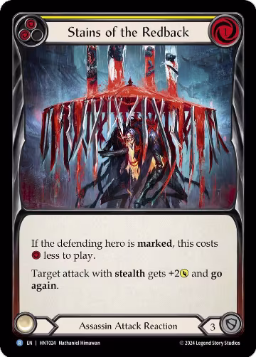 Stains of the Redback (Yellow) (HNT024), The Hunted — Flesh & Blood card price