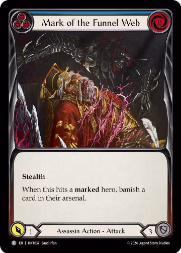 Mark of the Funnel Web (Blue) (HNT037), The Hunted — Flesh & Blood card price