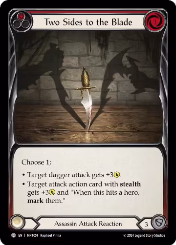 Two Sides to the Blade (HNT051), The Hunted — Flesh & Blood card price
