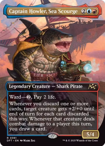 Captain Howler, Sea Scourge (Borderless) (361), Aetherdrift — Magic card price