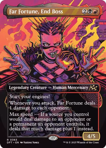 Far Fortune, End Boss (Borderless) (363), Aetherdrift — Magic card price