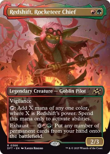 Redshift, Rocketeer Chief (Borderless) (366), Aetherdrift — Magic card price