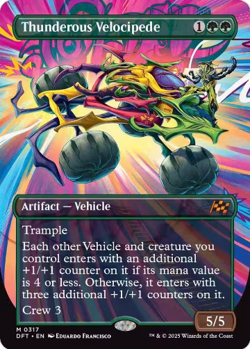 Thunderous Velocipede (Borderless) (317), Aetherdrift — Magic card price