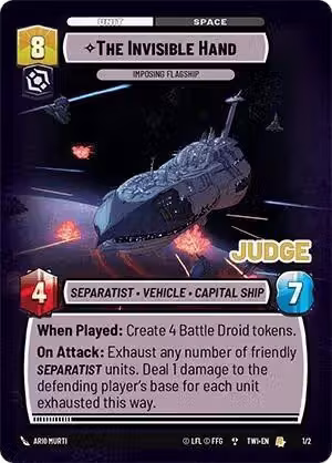The Invisible Hand - Imposing Flagship (1/2), Judge Promos — Star Wars card price