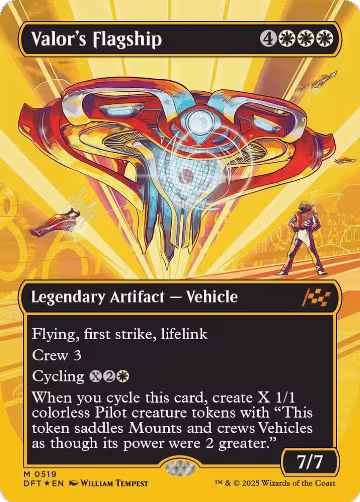 Valor's Flagship (Borderless) (First-Place Foil) (519), Aetherdrift — Magic card price