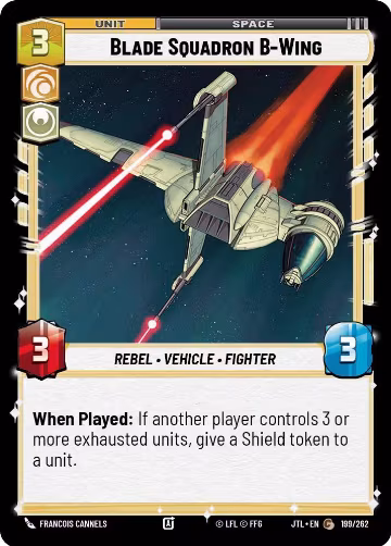 Blade Squadron B-Wing (199/262), Jump to Lightspeed — Star Wars card price
