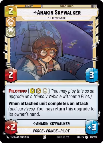 Anakin Skywalker - I'll Try Spinning (197/262), Jump to Lightspeed — Star Wars card price