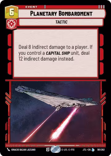 Planetary Bombardment (181/262), Jump to Lightspeed — Star Wars card price