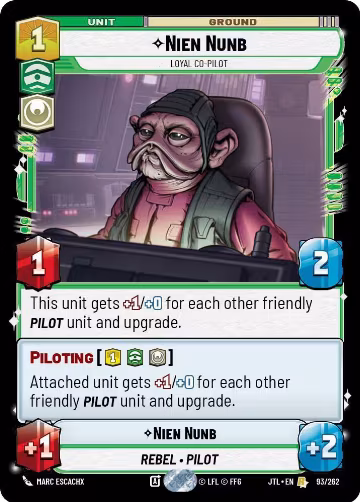 Nien Nunb - Loyal Co-Pilot (093/262), Jump to Lightspeed — Star Wars card price