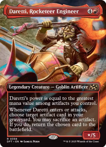 Daretti, Rocketeer Engineer (Borderless) (358), Aetherdrift — Magic card price
