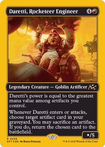 Daretti, Rocketeer Engineer (First-Place Foil) (458), Aetherdrift — Magic card price
