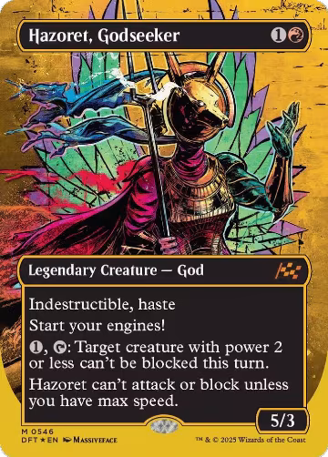 Hazoret, Godseeker (Borderless) (First-Place Foil) (546), Aetherdrift — Magic card price