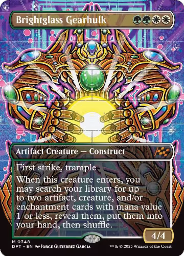 Brightglass Gearhulk (Borderless) (348), Aetherdrift — Magic card price