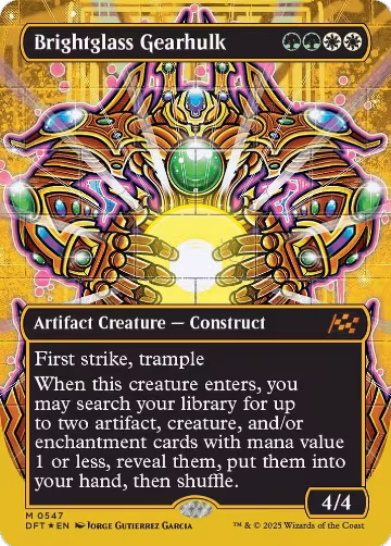 Brightglass Gearhulk (Borderless) (First-Place Foil) (547), Aetherdrift — Magic card price