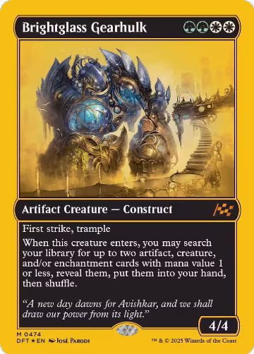 Brightglass Gearhulk (First-Place Foil) (474), Aetherdrift — Magic card price