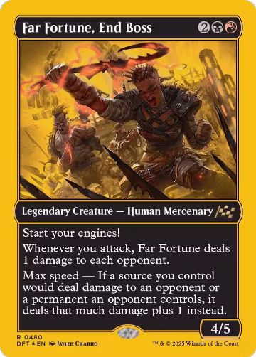 Far Fortune, End Boss (First-Place Foil) (480), Aetherdrift — Magic card price