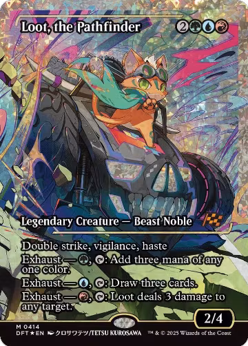 Loot, the Pathfinder (Showcase) (Fracture Foil) (414), Aetherdrift — Magic card price