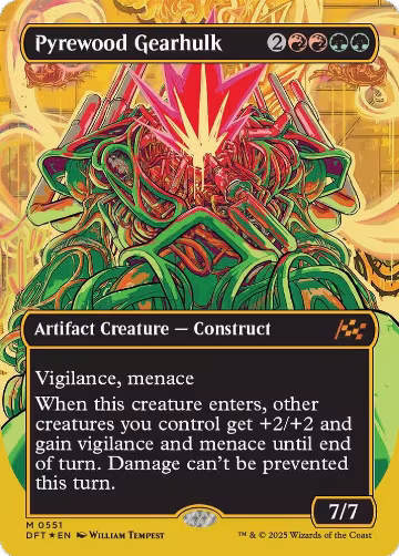 Pyrewood Gearhulk (Borderless) (First-Place Foil) (551), Aetherdrift — Magic card price