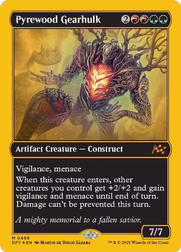Pyrewood Gearhulk (First-Place Foil) (488), Aetherdrift — Magic card price