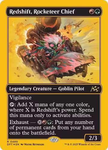 Redshift, Rocketeer Chief (First-Place Foil) (489), Aetherdrift — Magic card price