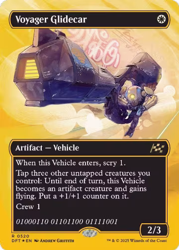 Voyager Glidecar (Borderless) (First-Place Foil) (520), Aetherdrift — Magic card price