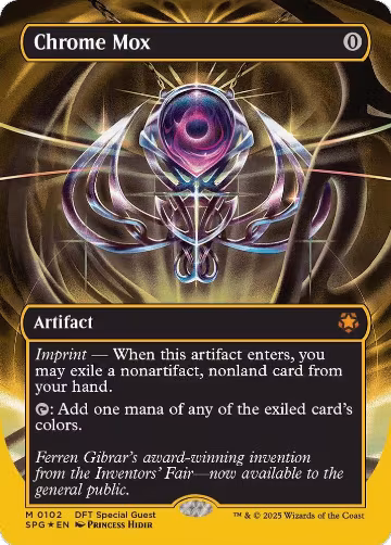 Chrome Mox (Borderless) (First-Place Foil) (102), Special Guests — Magic card price