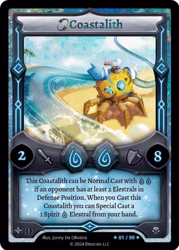 Coastalith (Serialized) (/99), Shattered Stars Chapter 2 [SS2] — Elestrals card price