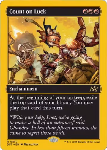 Count on Luck (First-Place Foil) (457), Aetherdrift — Magic card price