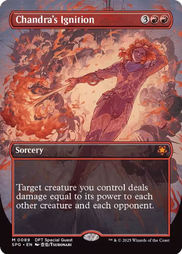 Chandra's Ignition (Borderless) (89), Special Guests — Magic card price