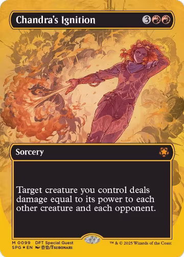 Chandra's Ignition (Borderless) (First-Place Foil) (99), Special Guests — Magic card price